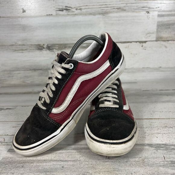 Vans Men's Skate Old Skool Asphalt Pomegranate Canvas Suede‎ Shoes Size 10 - Picture 5 of 8